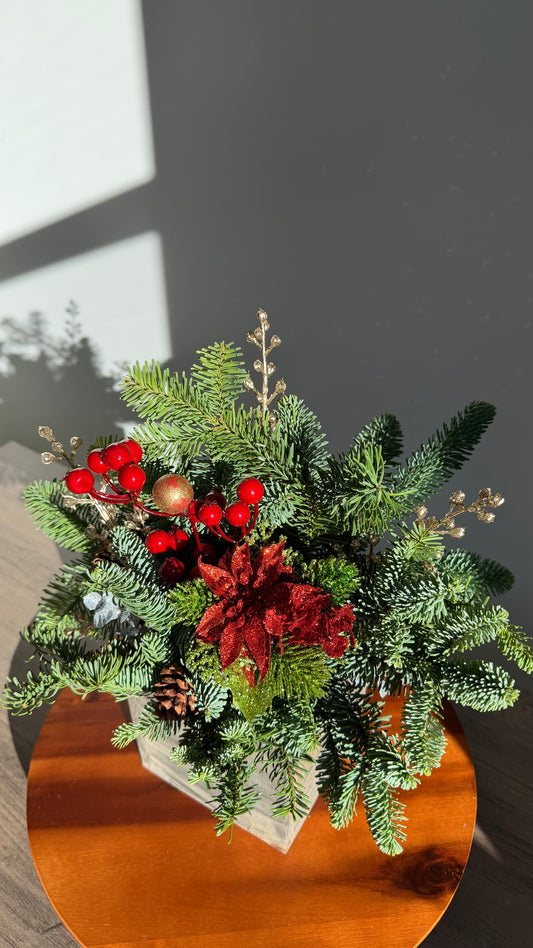 Frosty Fairytale, evergreen branches