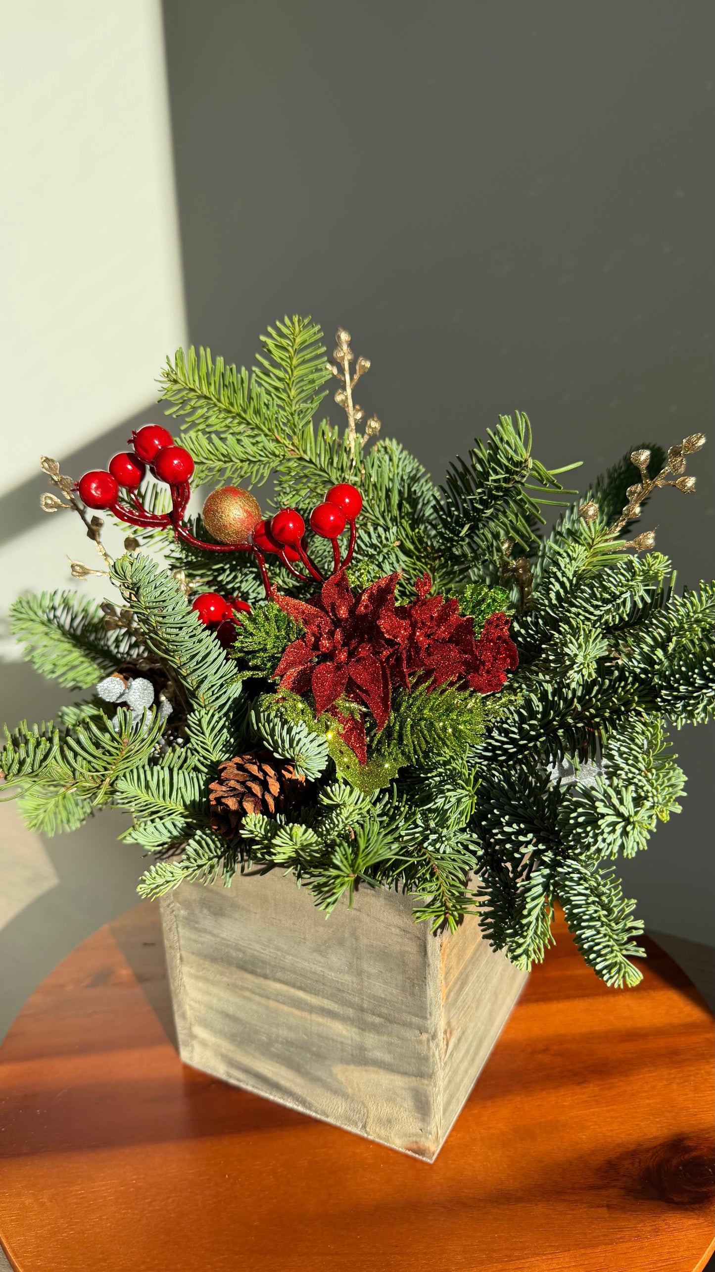 Frosty Fairytale, evergreen branches