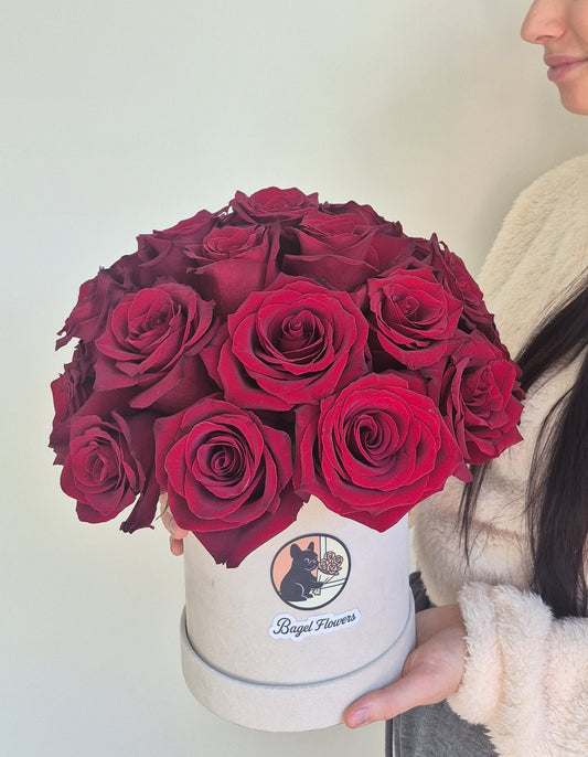 Basket "Love Capsule" Red Roses