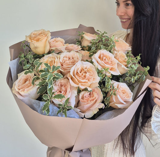 Bouquet "Princess&Leaf" Roses