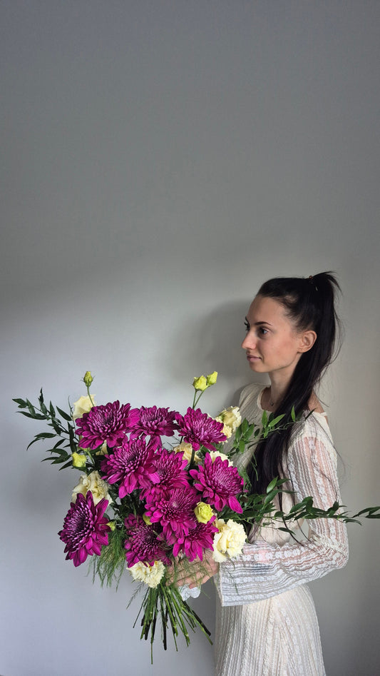 Bouquet "Forest Melody" Chrysanthemum, Freesia