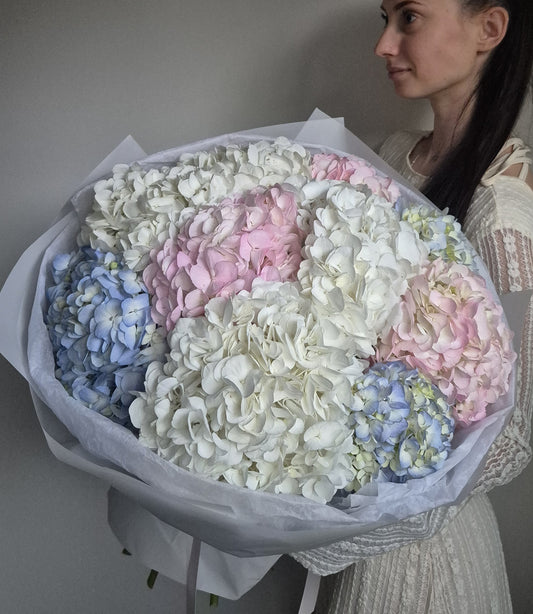 Bouquet "Cotton Sky" Hydrangeas