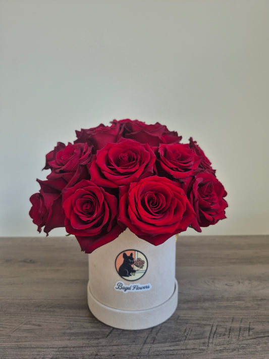 Basket "Love Capsule" Red Roses